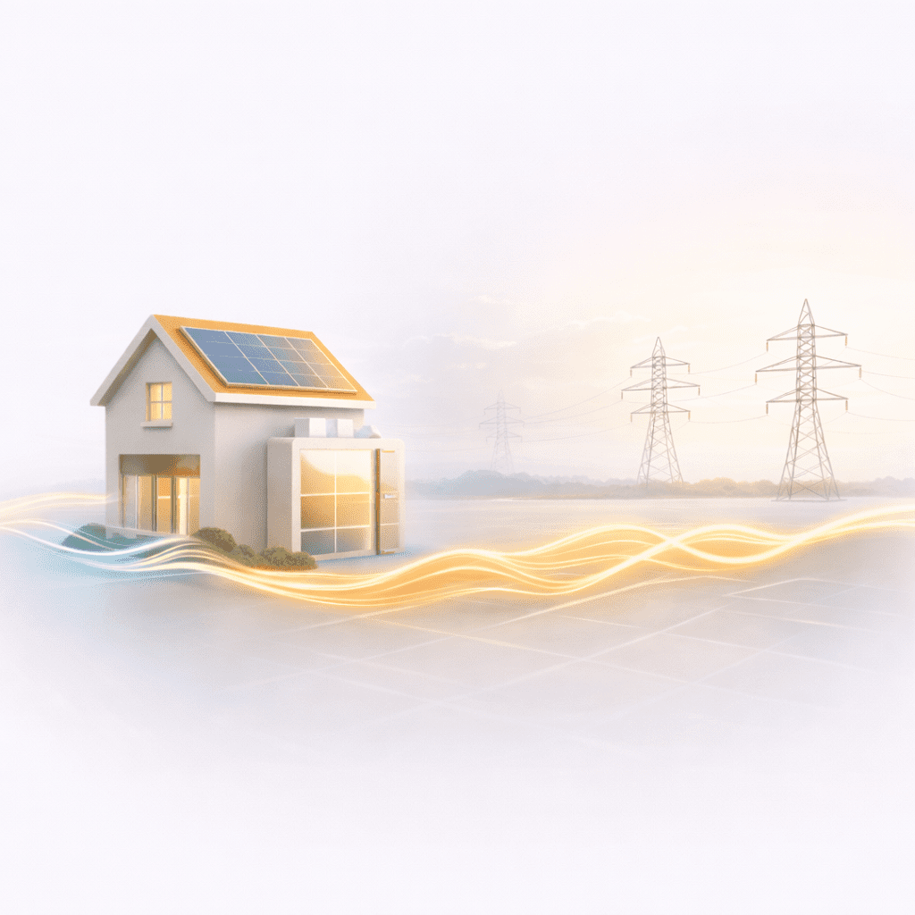 Smart home battery balancing energy flow with grid-aware peak shaving